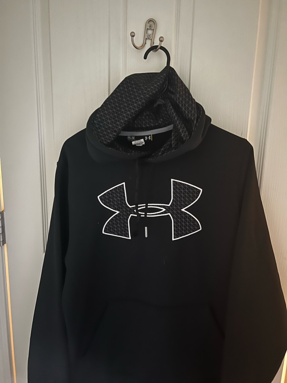 Under Armour Men’s Black Crewneck Hoodie with White Logo
